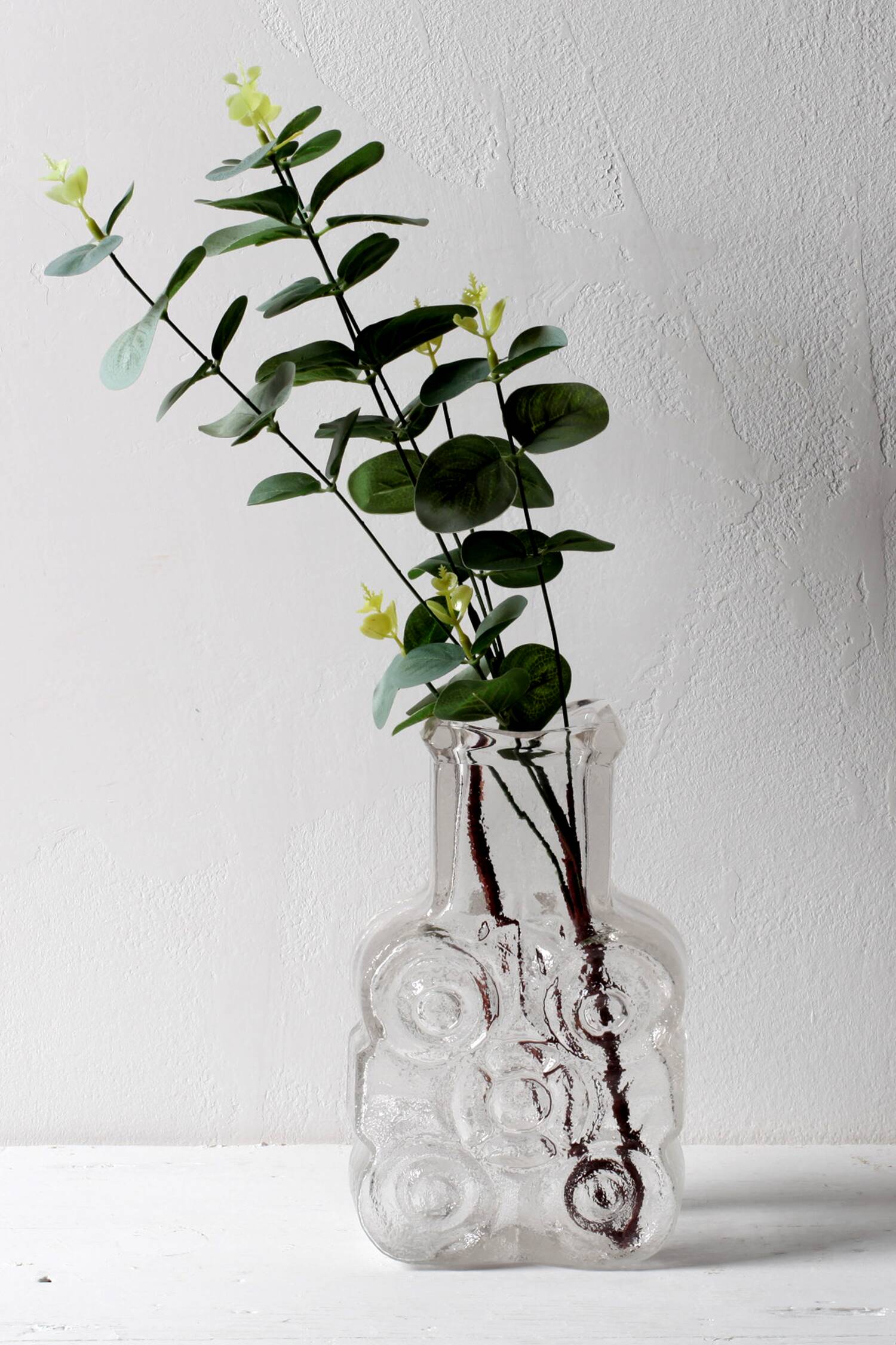 Pressed Glass Vase On The Rocks by Heiner Düsterhaus / Walther Glas / 1972