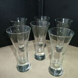 Set of 6 Pastis glasses with gauge