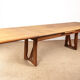 Large extendable dining table, 320 cm, in oak, Guillerme and Chambron.