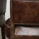 Characterful set of 6 cowhide dining chairs made of grained leather