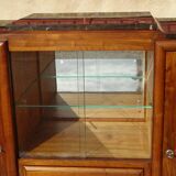 Solid walnut sideboard with small display cabinet