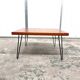 Teak coffee table with hairpin legs