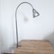Workshop / industrial lamp - Orientable - Brushed metal - 50s