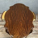 Fiddle-shaped mahogany pedestal table, Napoleon III period, circa 1850