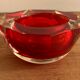 Murano red glass octagonal ashtray 1960