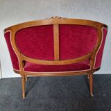 Basket bench with its 2 armchairs