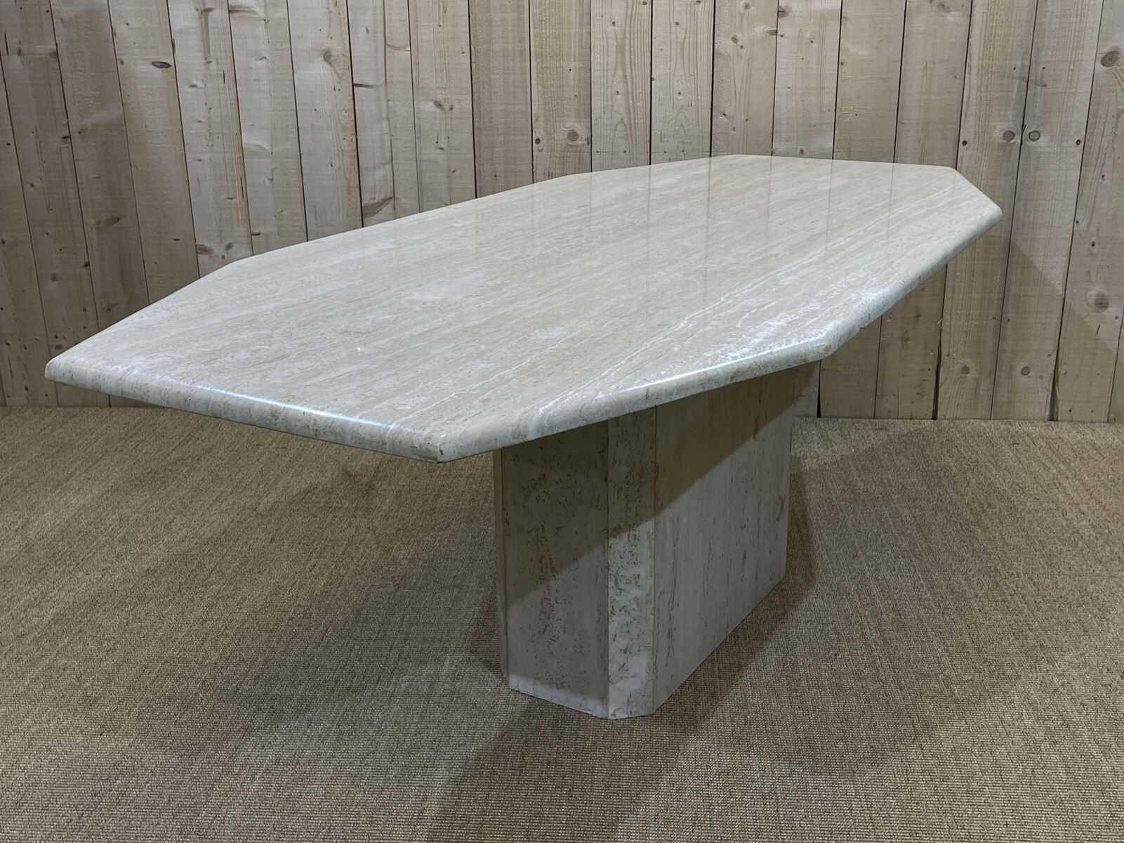 Travertine table from the 1970s from Roche Bobois