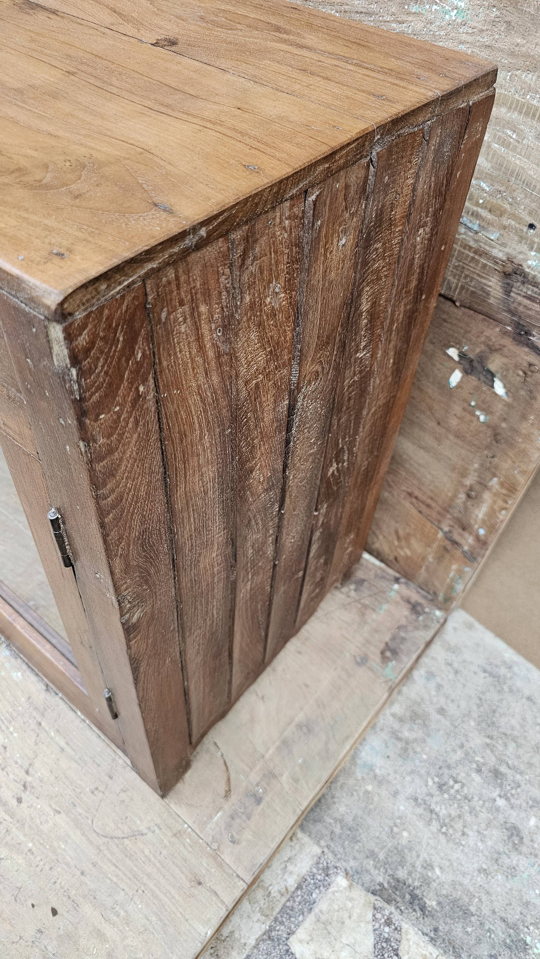 Buffet - glass TV cabinet in Burmese teak