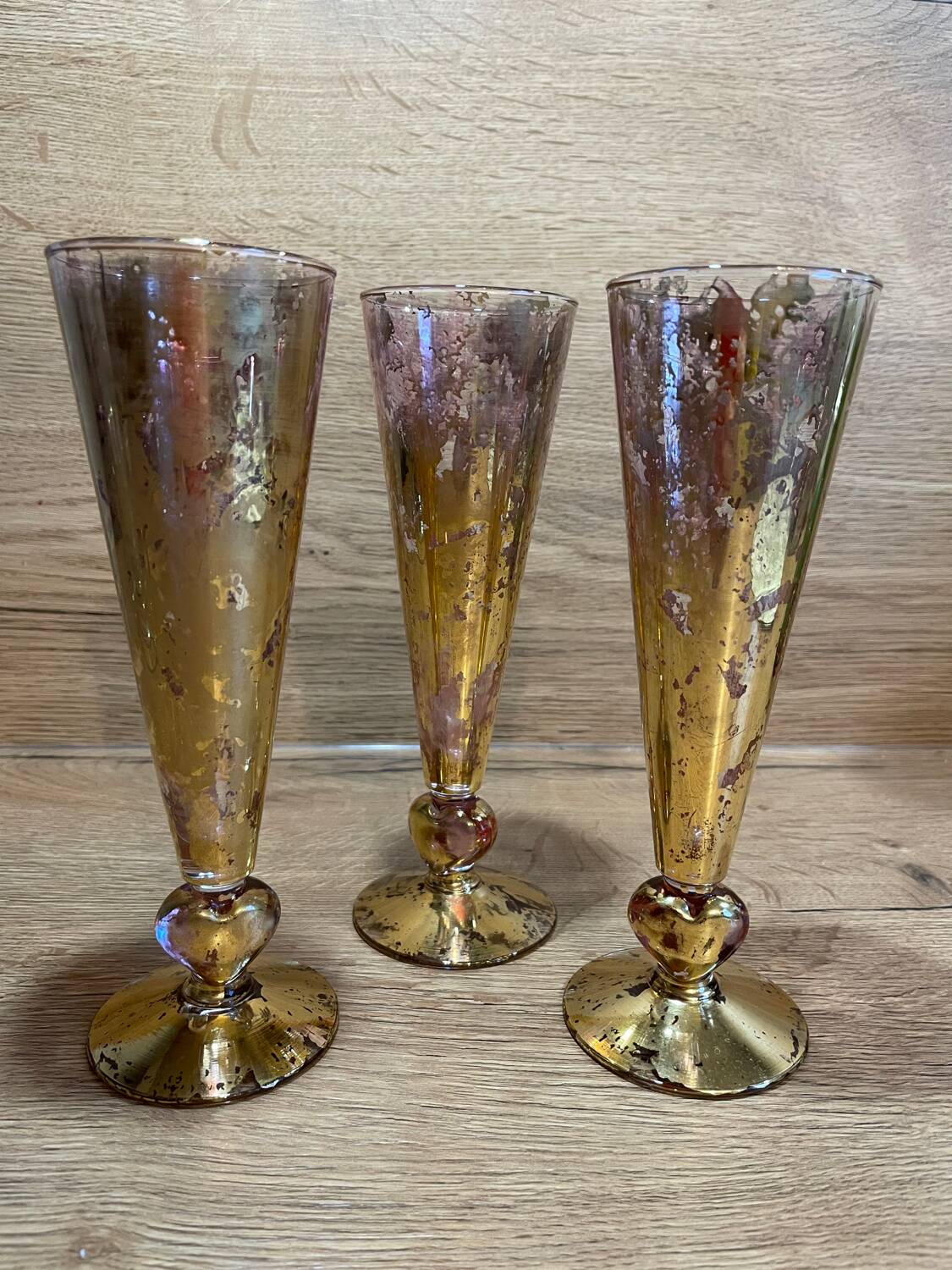 3 Champagne flutes