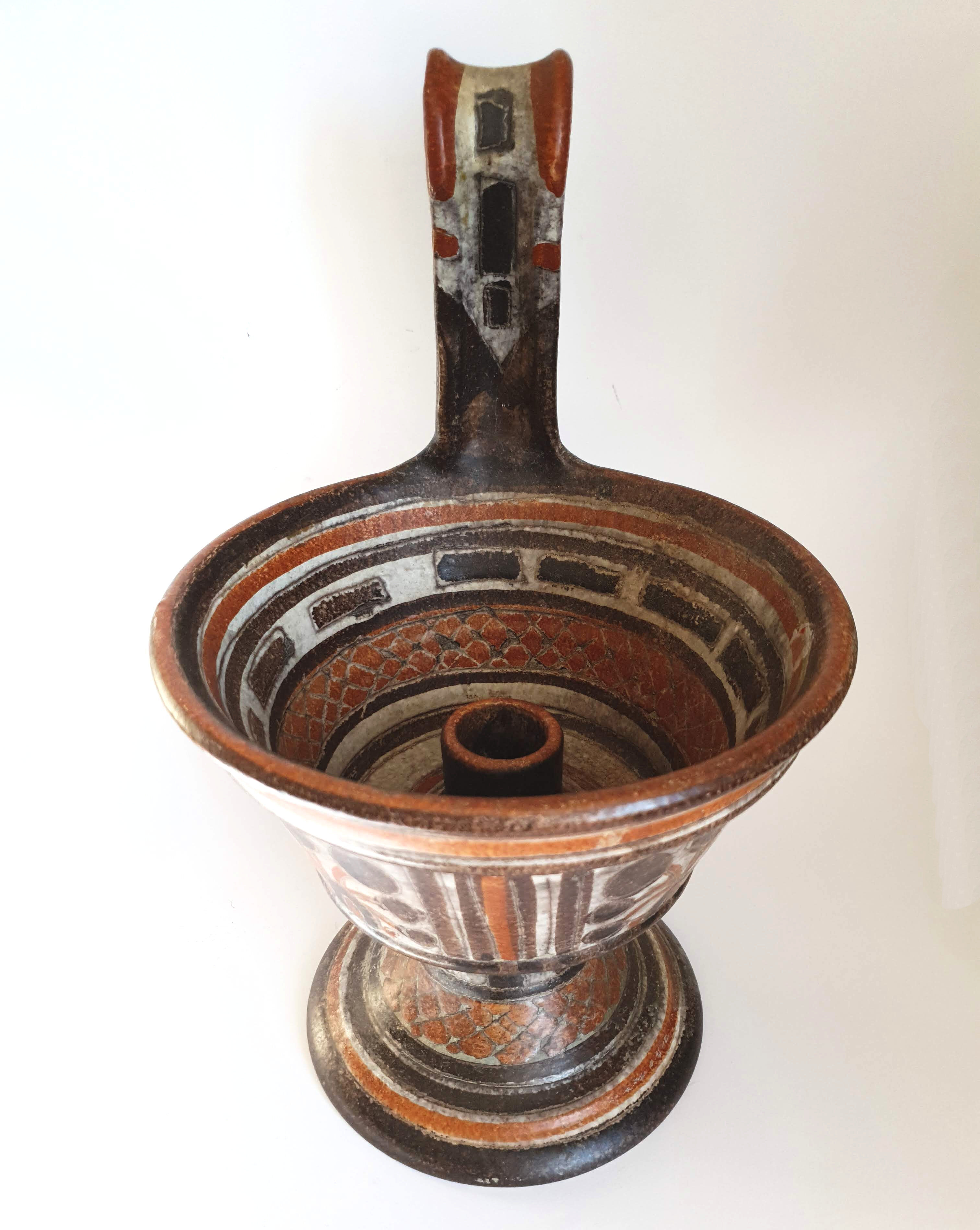 Ceramic candle holder, Italica Art, 50/60s