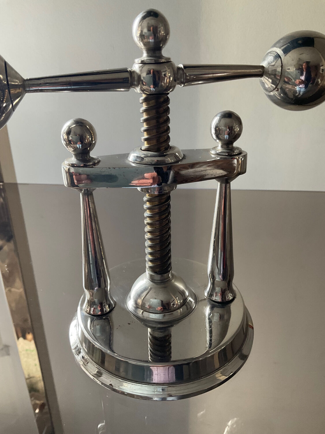 Art Deco nutcracker in chromed metal