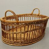 Rattan braided basket