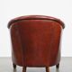 Cognac-Colored Cowhide Leather Club Chair in English Style