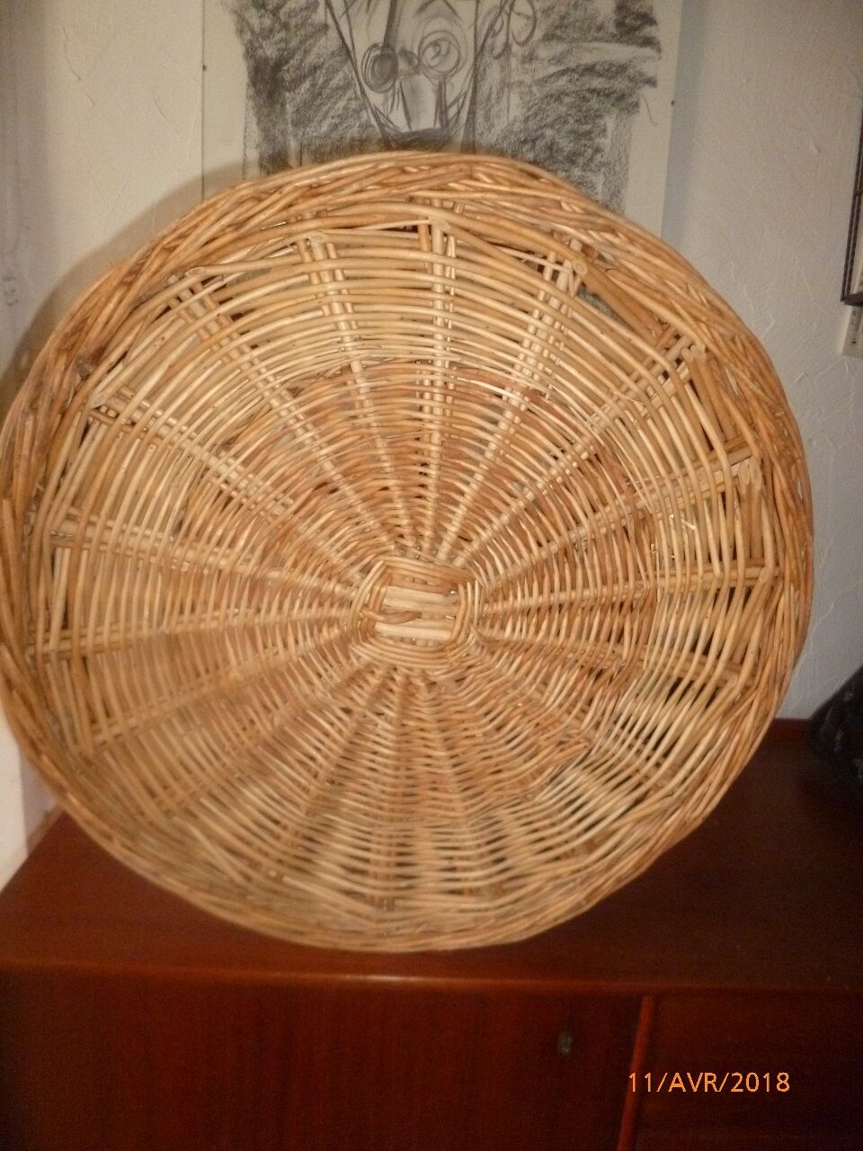 Bar rattan wicker bottle holder 1960