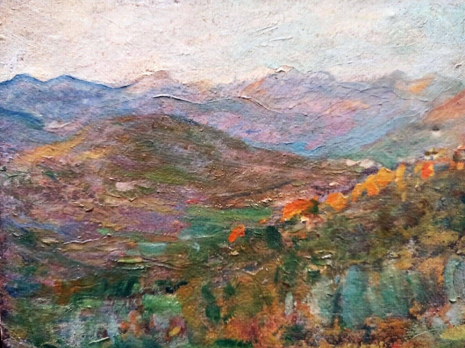 "clemente levi pugliese" huile de paysage impressionniste -impressionist landscape oil
