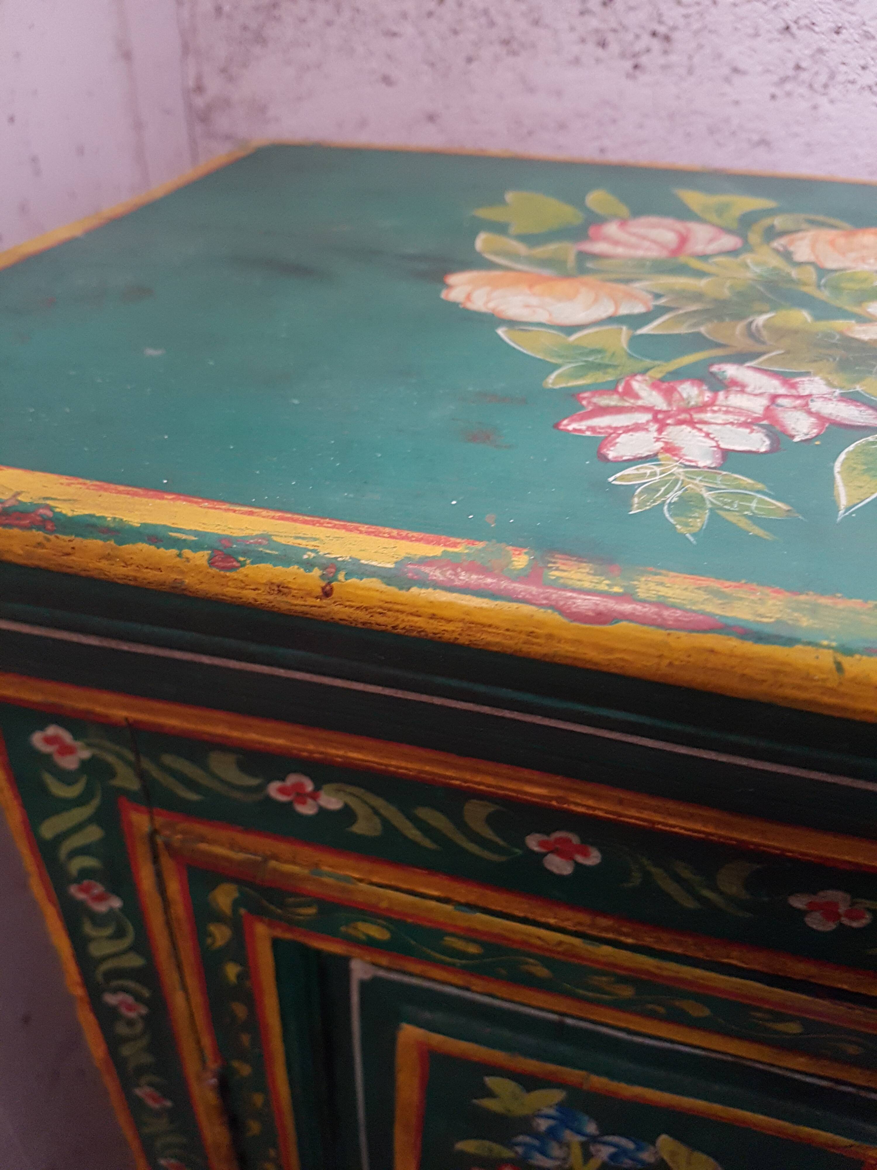 Indian painted cabinet