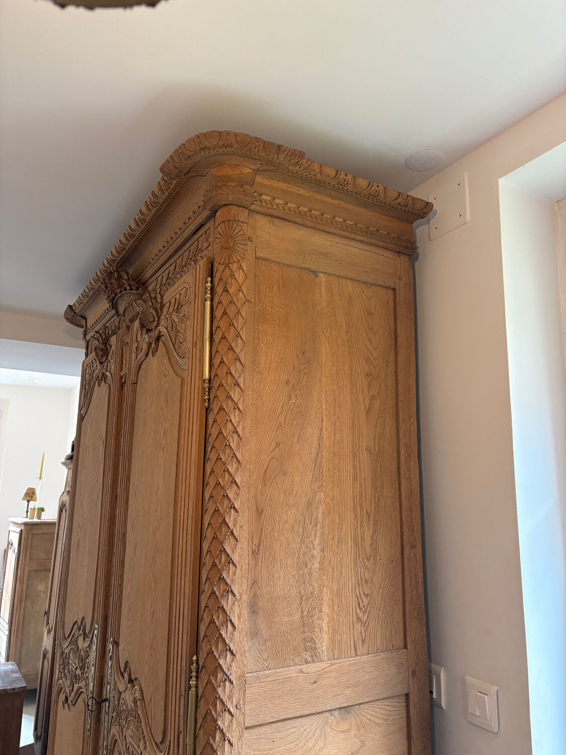 Norman oak cabinet with sandblasted finish