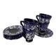 Vallauris blue ceramic cups from the 60s
