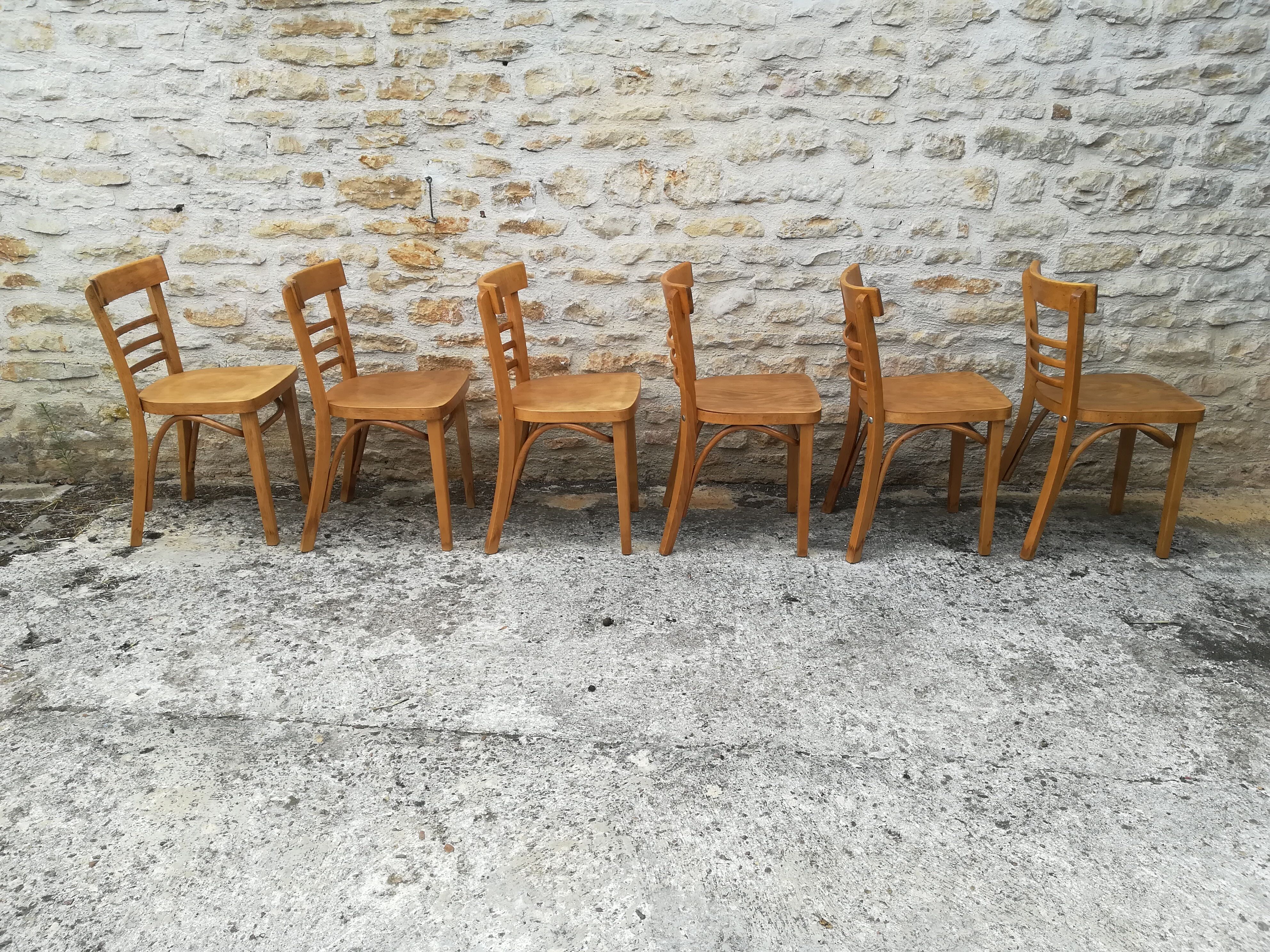 12 refinished bistro chairs
