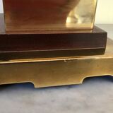 Lampe vintage bois et laiton