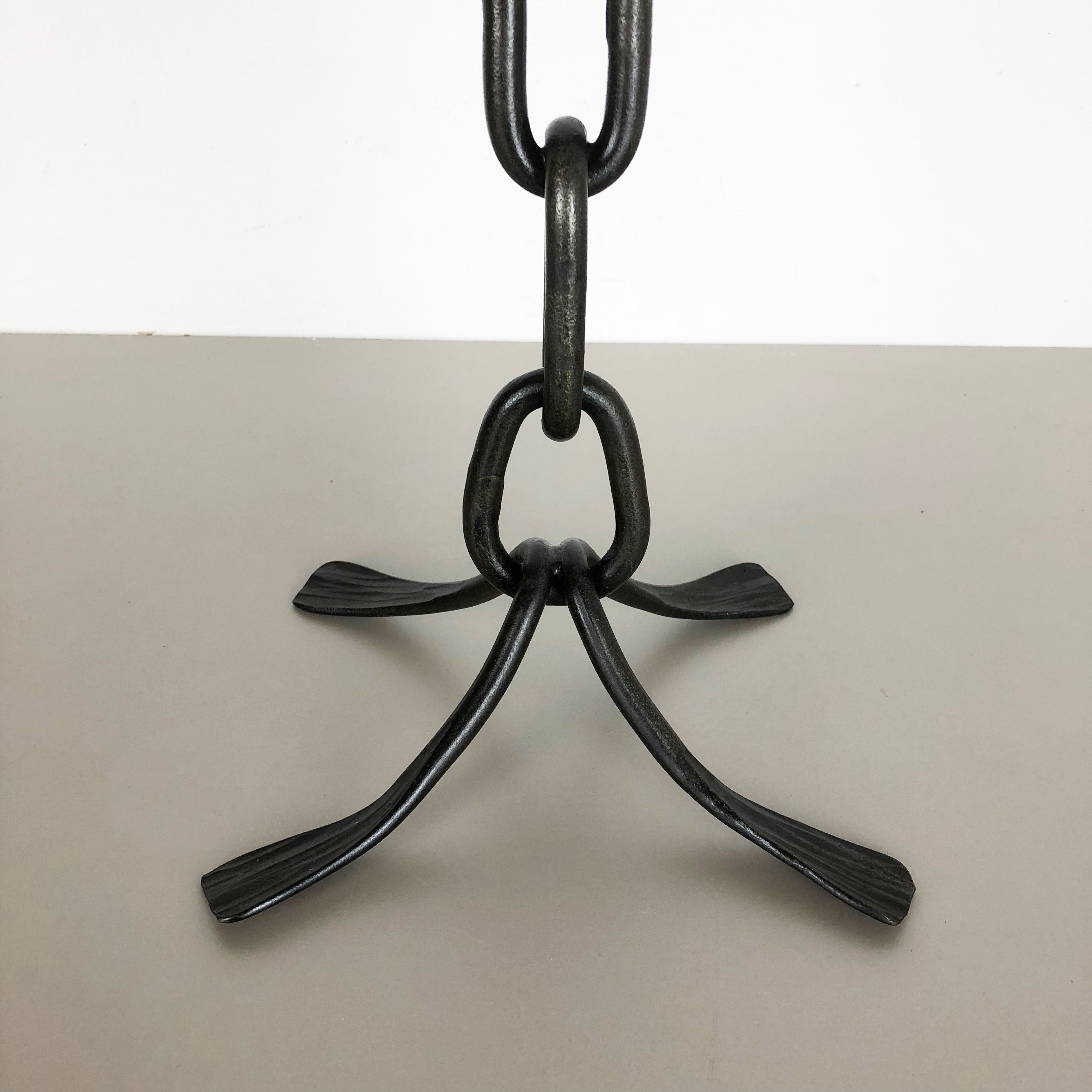 Extra Large Modernist Vintage Sculptural Brutalist Metal Candleholder, Austria
