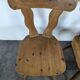 Set of 4 chalet-style pine chairs
