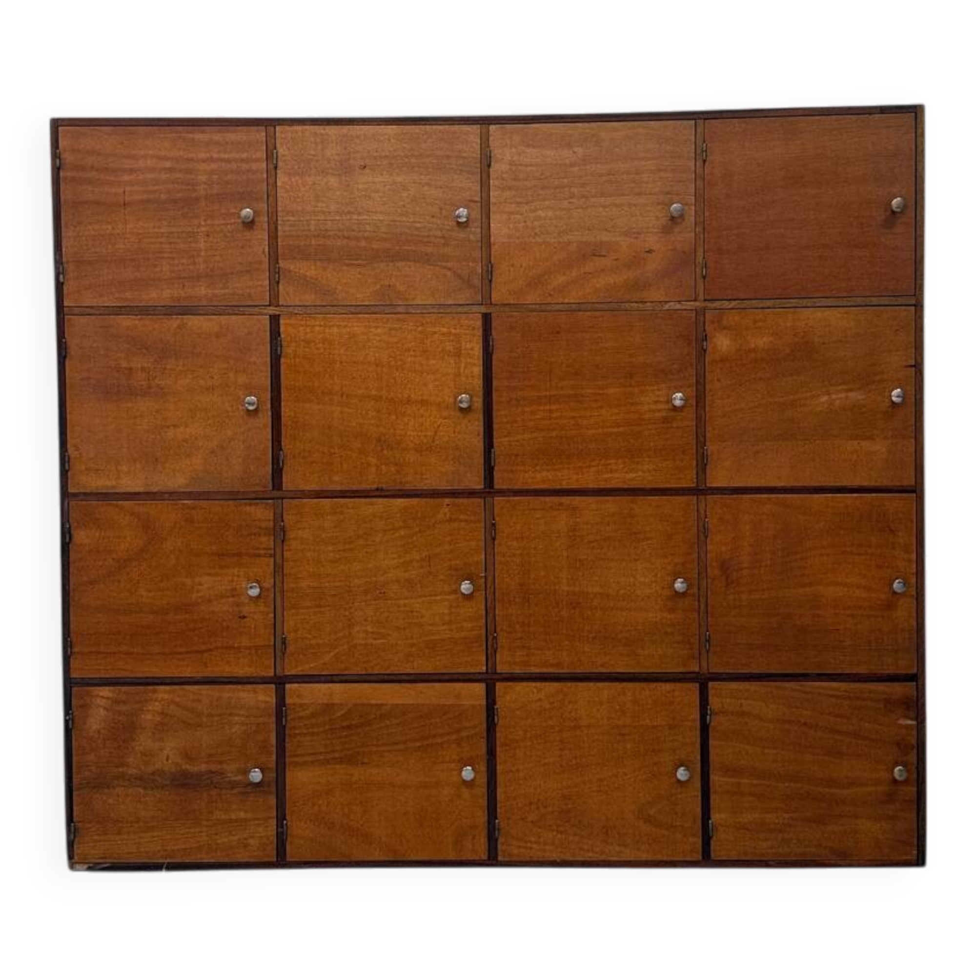 Large vintage wooden locker cabinet