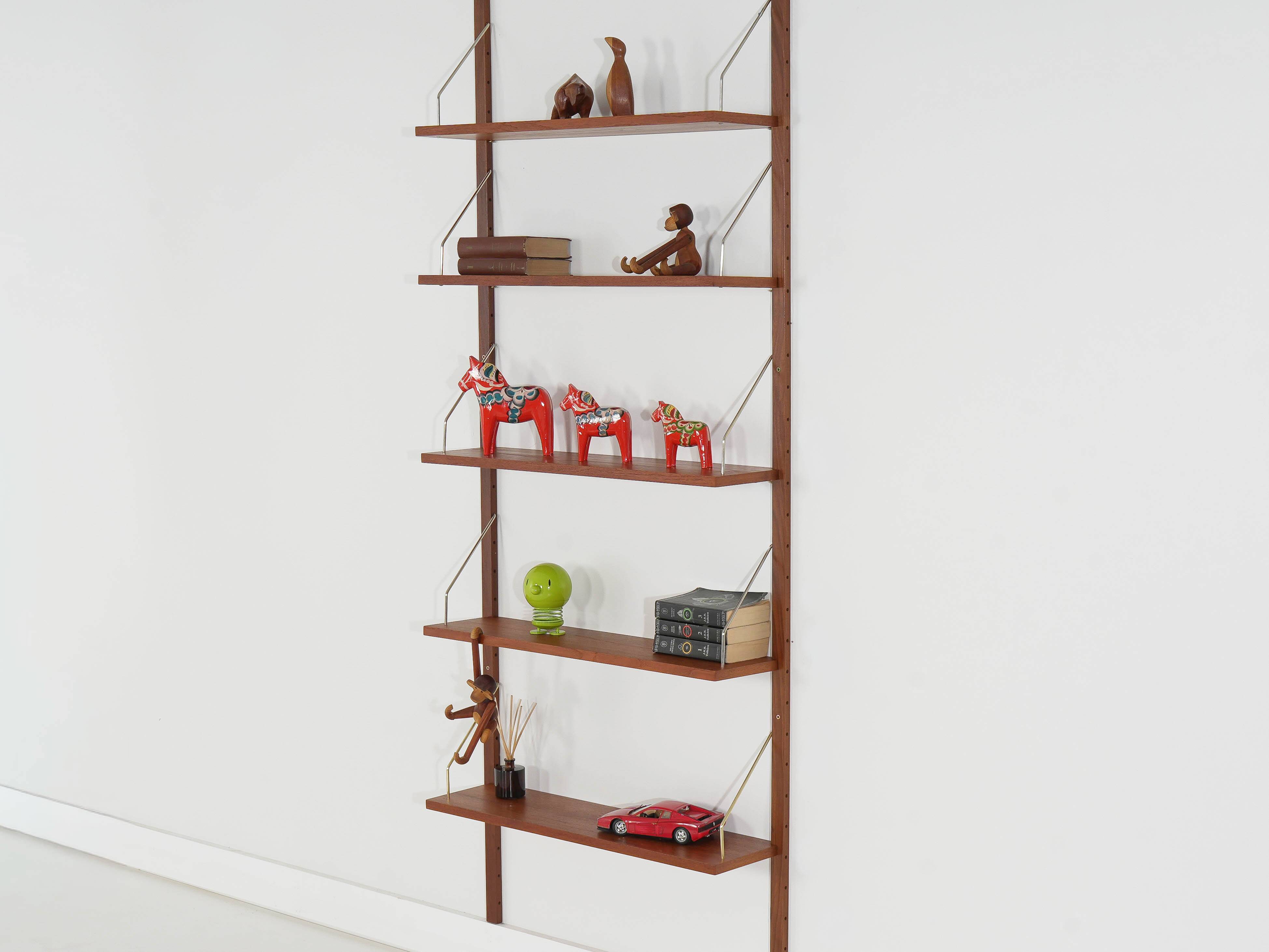 Modular shelving teak veneer, Denmark, 1970s