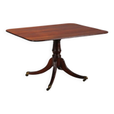 Antique Edwardian table in mahogany and metal, United Kingdom, 19th century.