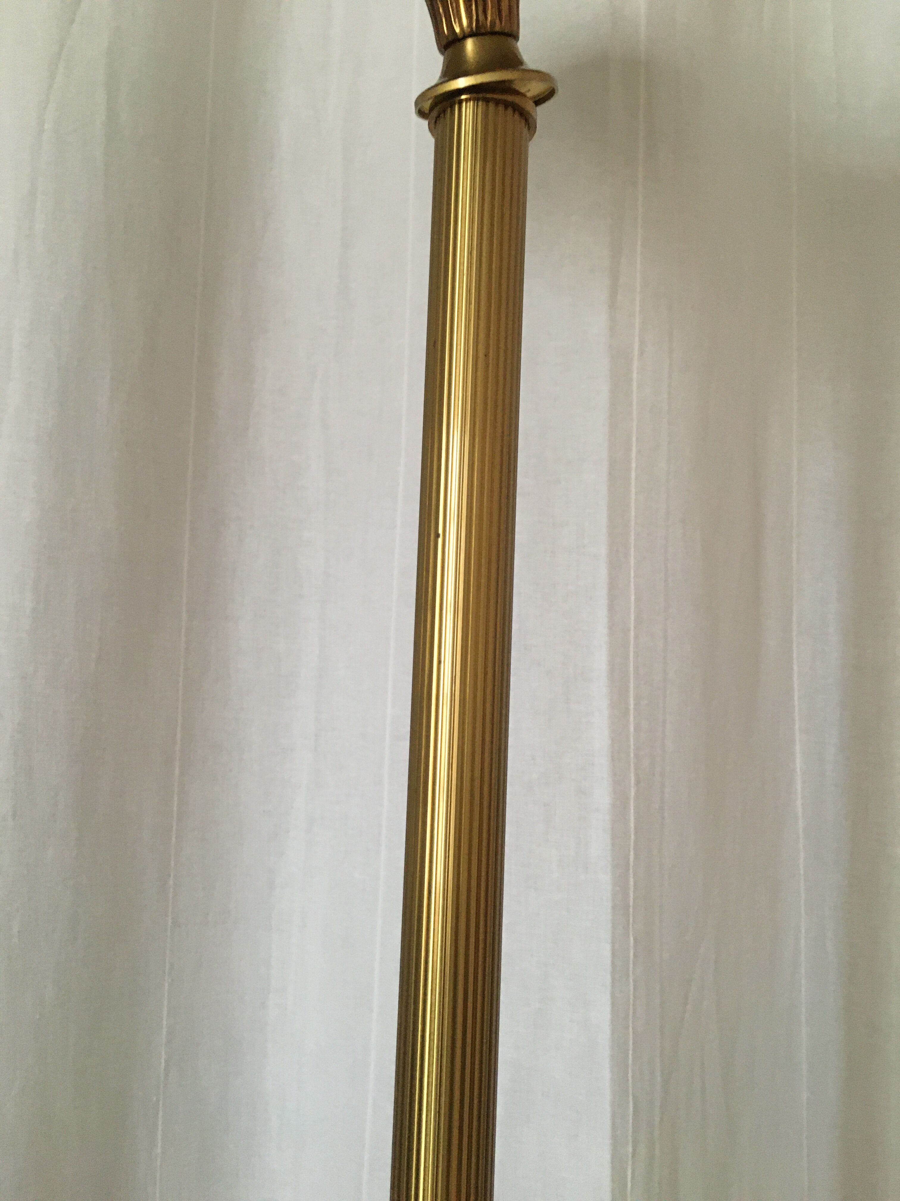 Louis XVI-style halogen lamppost in bronze and brass Lucien GAU