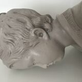 Cherub bust in platter