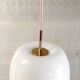 Opaline globe pendant light - mid-20th century