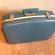 Blue vintage flight attendant suitcase, 60s - 70s