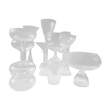 9 crystalline reversible glasses blown "Happy People" by Karim Rashid, edit. Gaia and Gino