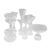 9 crystalline reversible glasses blown "Happy People" by Karim Rashid, edit. Gaia and Gino