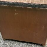 Chest of drawers 3 drawers in vintage rattan wicker