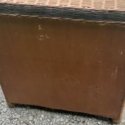 Chest of drawers 3 drawers in vintage rattan wicker