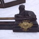 Fireplace of the nineteenth in bronze copper and brass