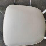 Set of 4 vintage chairs in metal and Skai