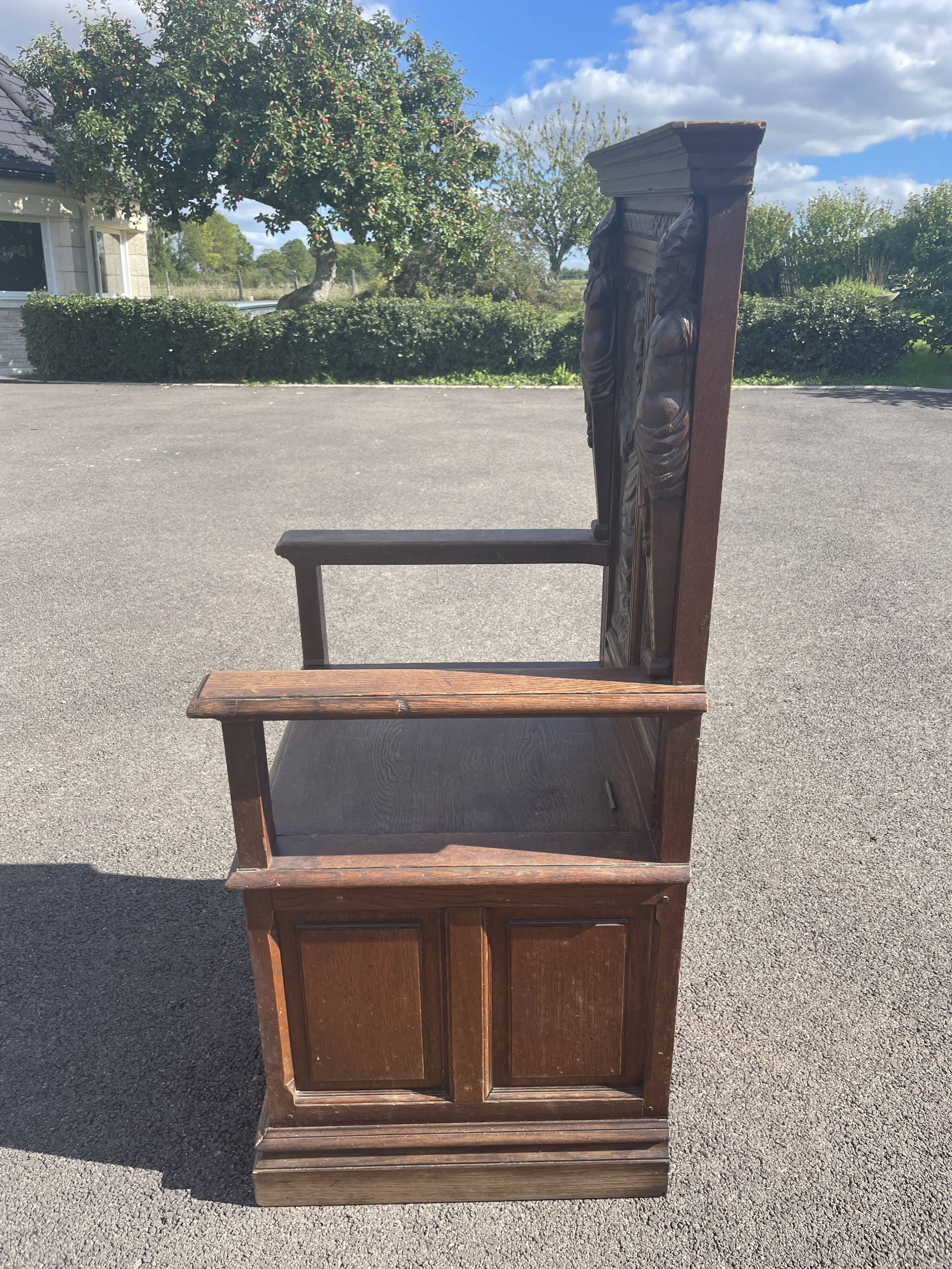 Cathedre chaise haute trône style renaissance gothique