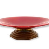 Modern red vide poche / centerpiece, Sevres France 1940s