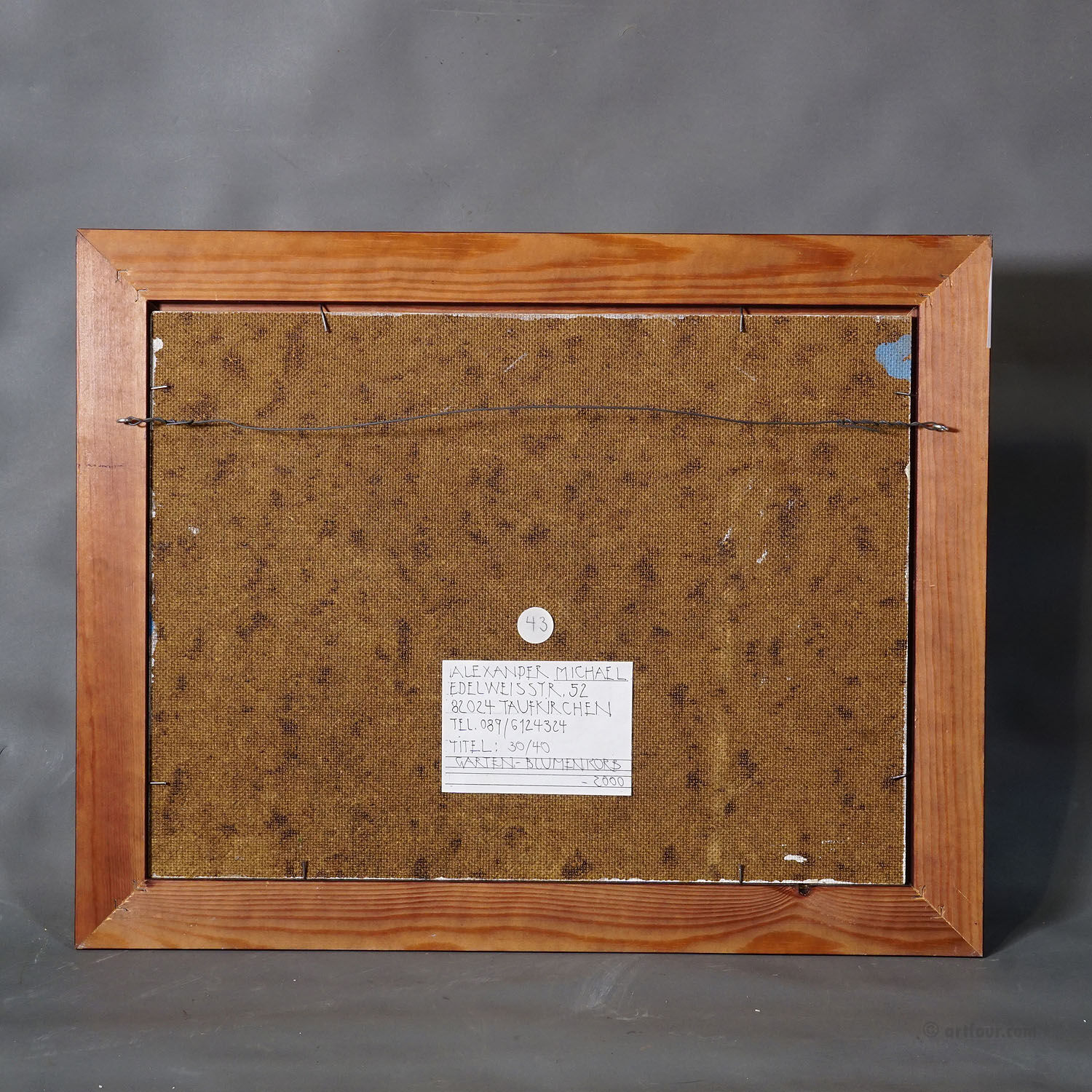 Garden Flower Basket, 2000 – Oil painting by Alexander Michael