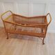 Vintage rattan baby bed