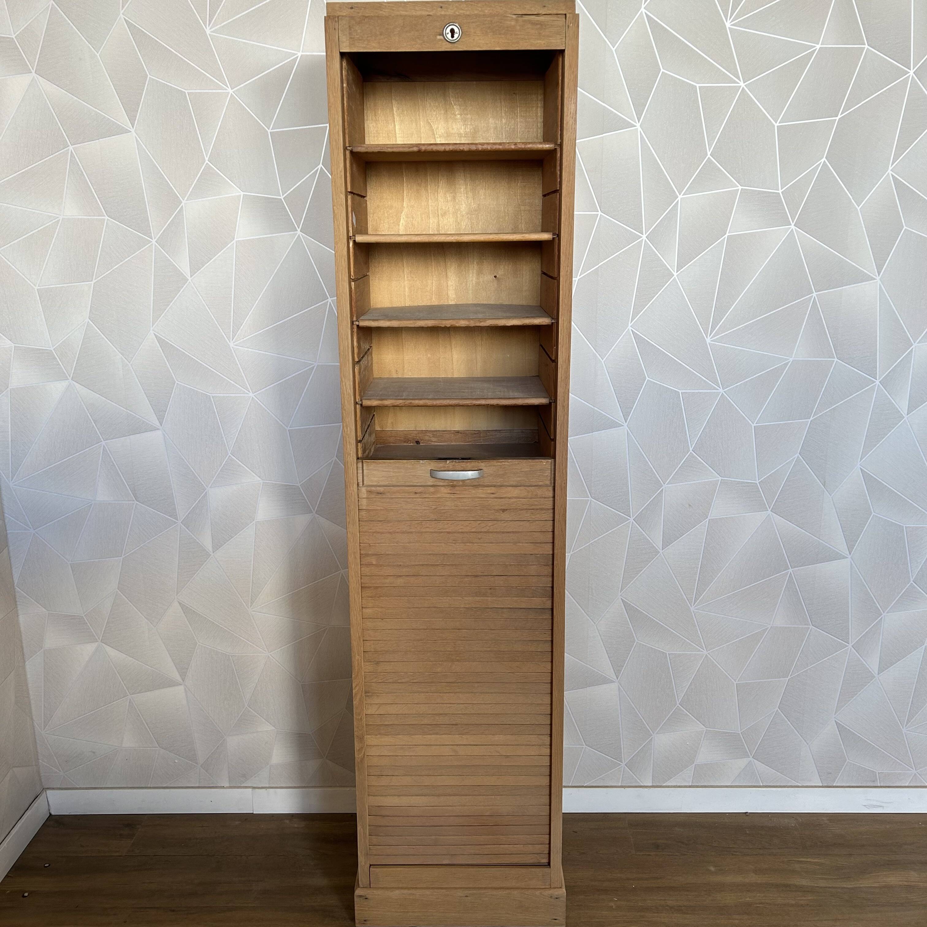 Stripped filing cabinet in oak veneer