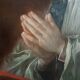 Peinture ancienne sur toile le portrait d'un prélat, école francaise xviii