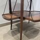 Folding tea table in marquetry wood - removable top