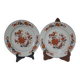 Set of 2 plates - Paris porcelain - Limoges - Yu Nam decoration