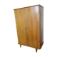 Armoire parisienne en chêne clair 1950 pied compas
