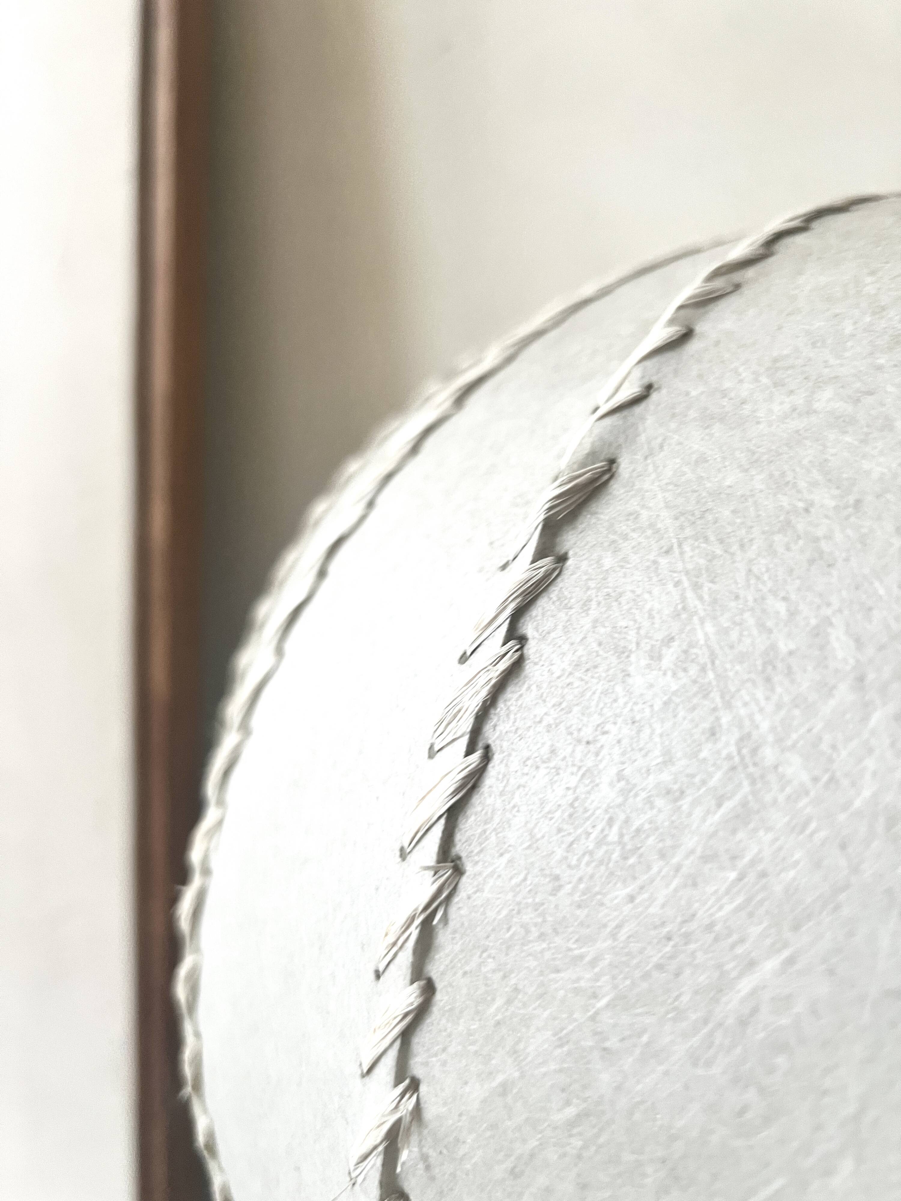 Italian suspension lamp, cocoon ball in resin, 1970s design.