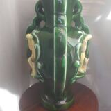 Earthenware vase with 3 caryatids